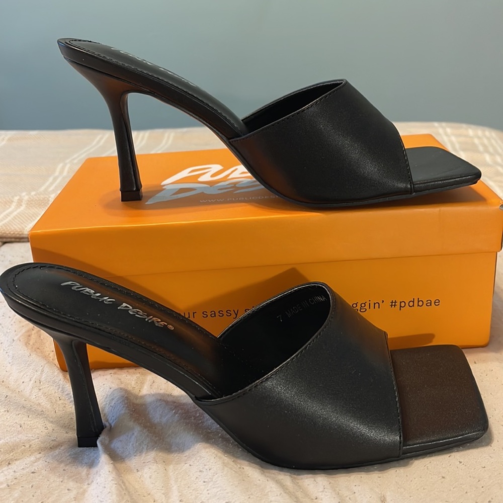 Public Desire Black heeled sandal